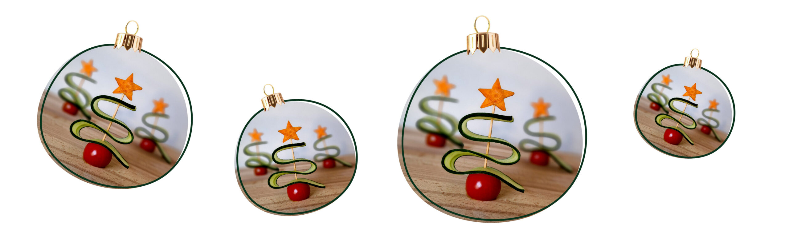 Recept voor gezonde groente komkommer kerstbomen