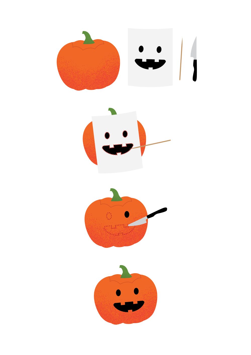 pompoen stencils instructie